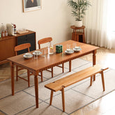 スツール 木製 幅150cm 幅175cm ベンチ 食事用 チェリー色 Hersa-1622