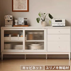 キャビネット 木製 幅125cm 幅180cm 食器棚 幅150cm キッチン棚 食器 白い セラミック天板 YESWOOD Y211Q05