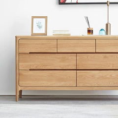 キャビネット オーク無垢材 幅140cm 収納棚 リビング 収納 棚 収納家具 サイドボード オーク材 無垢材YESWOOD Y90F07