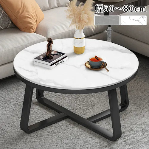 センターテーブル 丸 セラミック ローテーブル 高級感 北欧 リビング ary-346