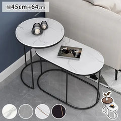 サイドテーブル せット おしゃれ 大理石風 モダン ローテーブル リビング ary-349-1