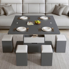 折りたたみ おしゃれ 多機能 昇降式 多機能センターテーブル ローテーブル cf-001