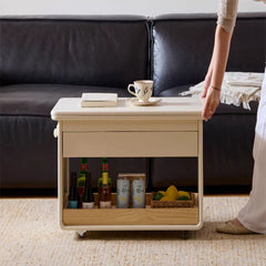 サイドテーブル 引き出し 伸縮 折りたたみ 収納 キャスター付き おしゃれ リビング dbsp-001