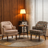 ソファ 1人掛け 椅子 1人用 チェック柄 チェアー カフェ風 コンパクト おしゃれ 北欧 リビング dlo-002-sofa