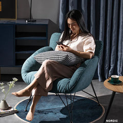 1人掛けソファ ファブリック生地 一人掛け チェア コンパクト 背もたれ付き おしゃれ 北欧風 リビング dlo-009-sofa