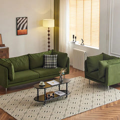 ソファー 3人掛け 2人掛け ソファ クッション付き 木製フレーム 無垢材 北欧風 コンパクト おしゃれ dlo-012-sofa