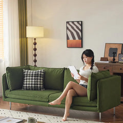 ソファー 3人掛け 2人掛け ソファ クッション付き 木製フレーム 無垢材 北欧風 コンパクト おしゃれ dlo-012-sofa