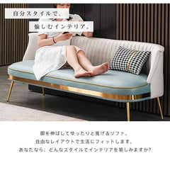 ソファ おしゃれ ソファー 二人掛けソファ 三人掛けソファ 可愛い 合皮 1人掛け スチール脚 北欧 dlo-034