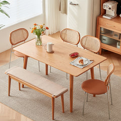 ダイニングテーブル チェリー材 無垢材 食卓 テーブル fcp-1296