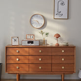 チェスト キャビネット チェリー材 モダン 引き出し9杯 収納家具 大容量収納 脚付き fcp-1309