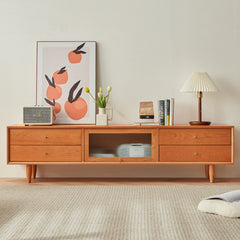 テレビ台 おしゃれ ローボード 天然チェリー材 ケヤキ TVボード リビング TV台 fcp-1310