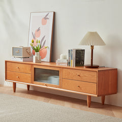 テレビ台 おしゃれ ローボード 天然チェリー材 ケヤキ TVボード リビング TV台 fcp-1310