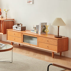 テレビ台 おしゃれ ローボード 天然チェリー材 ケヤキ TVボード リビング TV台 fcp-1310