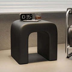 モダンデザイン スツール シープボア&合成皮革 無垢材使用 高級感溢れるインテリア fel-1941