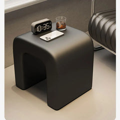 モダンデザイン スツール シープボア&合成皮革 無垢材使用 高級感溢れるインテリア fel-1941