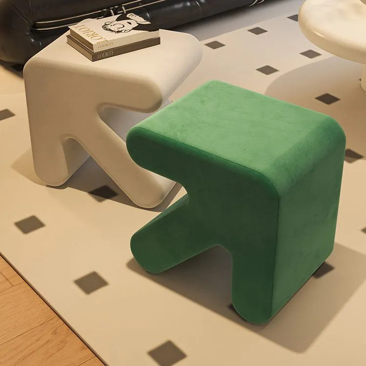 【ポップなデザイン!おしゃれな人工皮革スツール - リビングに彩りをプラス】 fel-1953