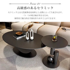 センター テーブル おしゃれ セラミック テーブル ローテーブル fel-2436