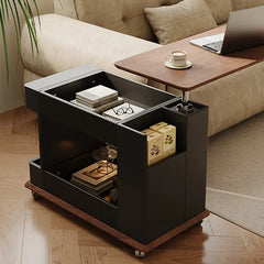 【没有卖过】高級無垢材センターテーブル|ステンレスモダンデザイン fif-4504