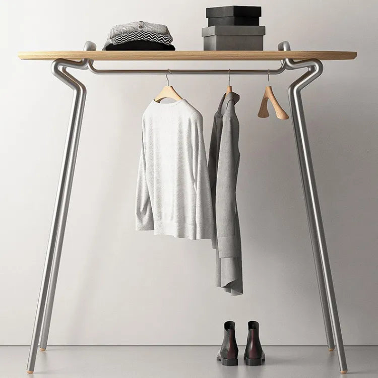 アッシュ材とステンレスのスタイリッシュハンガー - モダンデザインと耐久性の融合 fif-4505