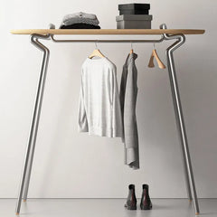 アッシュ材とステンレスのスタイリッシュハンガー - モダンデザインと耐久性の融合 fif-4505