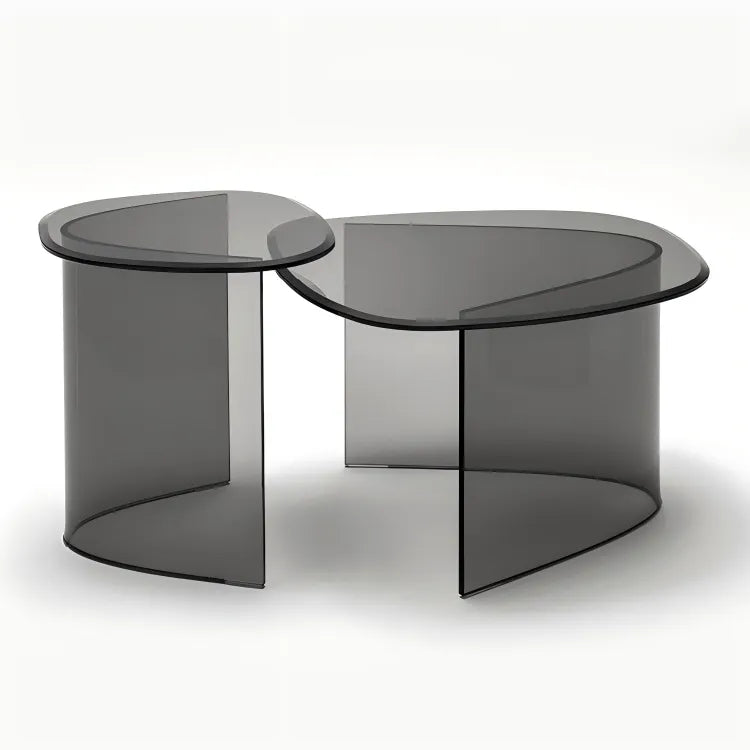 【没有卖过】モダンデザイン強化ガラスセンターテーブル|リビングに映える洗練された一品 fif-4507