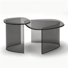 【没有卖过】モダンデザイン強化ガラスセンターテーブル|リビングに映える洗練された一品 fif-4507