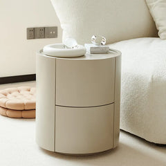 モダンデザインの円形ナイトテーブル - シンプルでおしゃれな収納家具 fif-4514