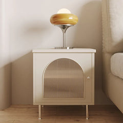 強化ガラス製ナイトテーブル|スタイリッシュで機能的なデザイン fif-4515