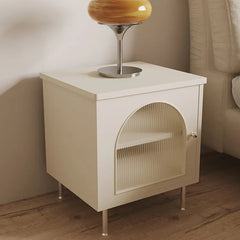 強化ガラス製ナイトテーブル|スタイリッシュで機能的なデザイン fif-4515