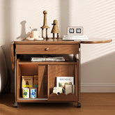 センターテーブル ブラウン 幅110cm 収納付き 木製 棚 fjnl-1598