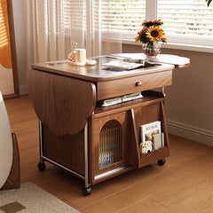 センターテーブル ブラウン 幅110cm 収納付き 木製 棚 fjnl-1598