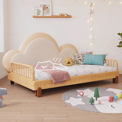 ベッドフレーム セミダブルベッド ダブルベッド キングベッド かわいい 子供 ブラウン ナチュラル fjnl-1603