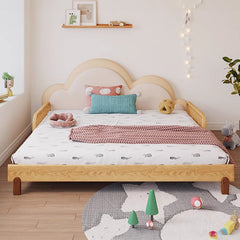 ベッドフレーム セミダブルベッド ダブルベッド キングベッド かわいい 子供 ブラウン ナチュラル fjnl-1603