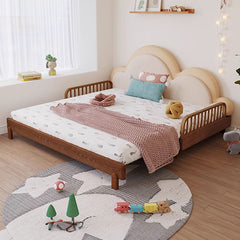 ベッドフレーム セミダブルベッド ダブルベッド キングベッド かわいい 子供 ブラウン ナチュラル fjnl-1603
