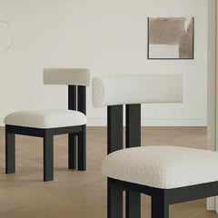 シープボアとアッシュ材のエレガントチェア|モダンなインテリアに理想的な選択肢 fjnw-4540