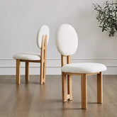 アッシュ材とシープボアの優雅なチェア - スタイリッシュなインテリアに最適 2脚 fjx-2670