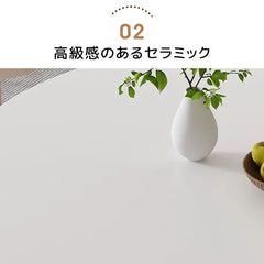 セラミック 丸テーブル ダイニングテーブル 円形 100cm 4人掛け ダイニングセット 白 大理石柄 6人掛け 120cm かわいい fjx-2671