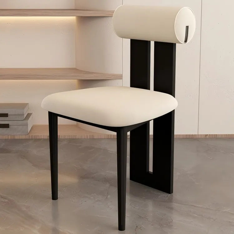 モダンデザインチェア|無垢材×PUレザー×綿麻の洗練された快適さ 2脚 fjx-2677