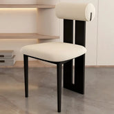 モダンデザインチェア|無垢材×PUレザー×綿麻の洗練された快適さ 2脚 fjx-2677