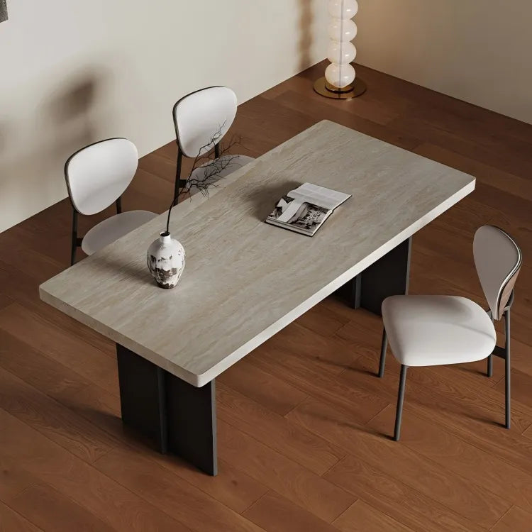 セラミック&アルミニウム合金製モダンテーブル|スタイリッシュなインテリアに最適なデザイン fjx-2689