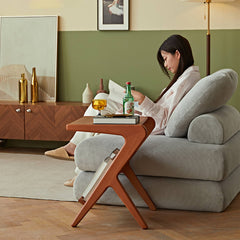 サイドテーブル ソファーサイド ケヤキ ラック 木製 コーヒーテーブル 置き台 fmy-1155