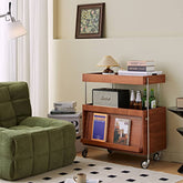 サイドワゴン キャスター付 木製 2段 収納ラック 収納棚 fmy-1162