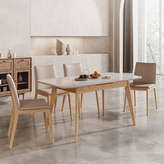 ダイニングテーブル セラミック 艶消し大理石柄 食卓テーブル 伸縮式 fnl-266