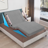 ベッド シングルベッド マットレス付き 高さ調節 グレー グリーン オレンジ foltm-1561