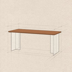 エレガントなチェリー材×アクリルテーブルで上質な空間を演出 fpmxm-2769