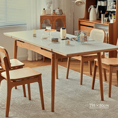 ダイニングテーブル 伸縮式 セラミック天板 ナチュラル fyg-655