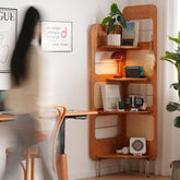 ラック コーナーラック 木製 チェスト 棚 収納棚 本棚 リビング収納 飾り棚 幅50cm fyx-852