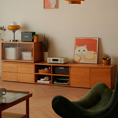 キャビネット 木製 ラック チェスト 棚 収納棚 本棚 リビング収納 飾り棚 幅80cm fyx-863