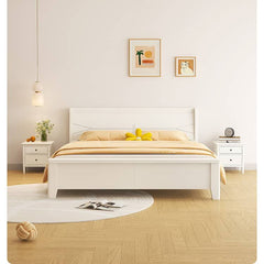 ベッド 幅215cm ホワイト 高品質 パイン材 glna-234