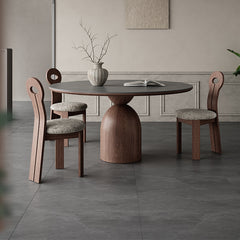 ダイニングテーブル セラミック 石目調 テーブル 丸 テーブル 食卓 6人掛け 4人掛け グレー 直径110 120 135cm 食卓テーブル モダン 円型 hagst-1823